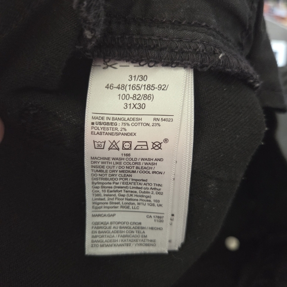 ⭐️GAP Mens Black Soft Wear Max Jeans Size 31x30 - Picture 5 of 6